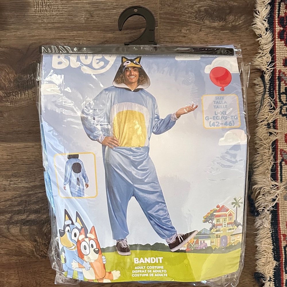 Bandit Adult Costume - Blue and Yellow
